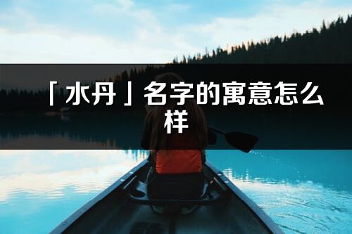 「水丹」名字的寓意怎么样