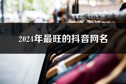 2024年最旺的抖音网名(共60个)