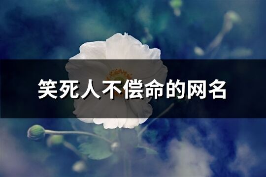 笑死人不偿命的网名(精选175个)