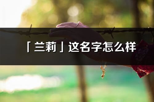 「兰莉」这名字怎么样