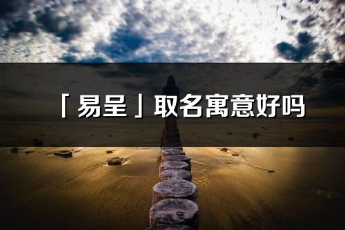 「易呈」取名寓意好吗