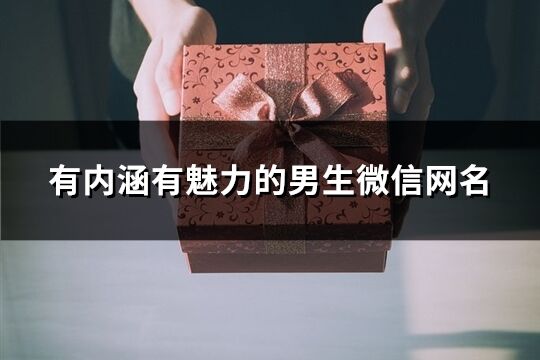 有内涵有魅力的男生微信网名(精选164个)