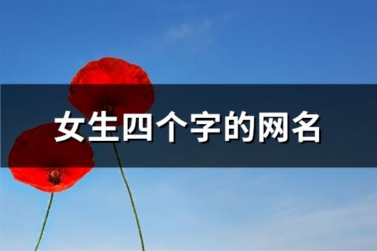 女生四个字的网名(共1865个)