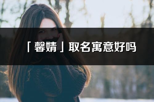 「馨婧」取名寓意好吗