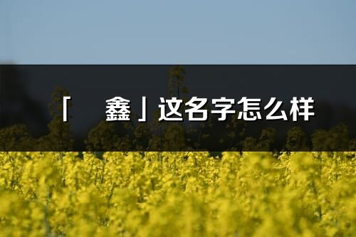 「燚鑫」这名字怎么样