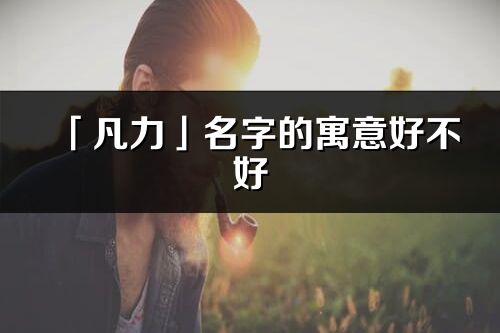 「凡力」名字的寓意好不好