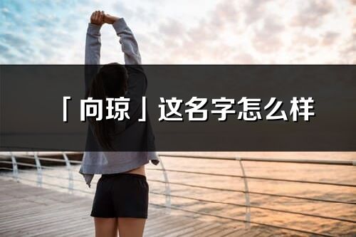 「向琼」这名字怎么样