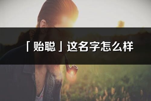 「贻聪」这名字怎么样