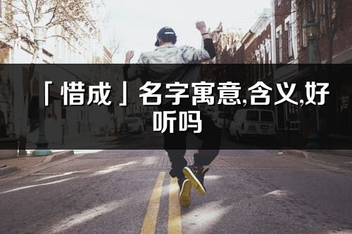 「惜成」名字寓意,含义,好听吗