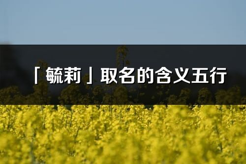 「毓莉」取名的含义五行